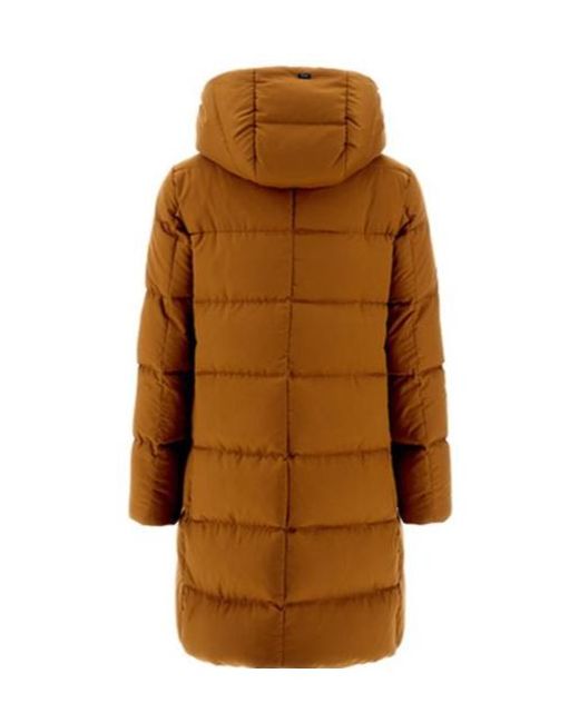 Herno Brown Quilted Zipped Jacket