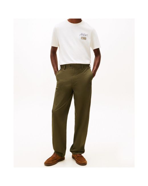 Tommy Hilfiger White Logo Short Sleeve T-Shirt for men