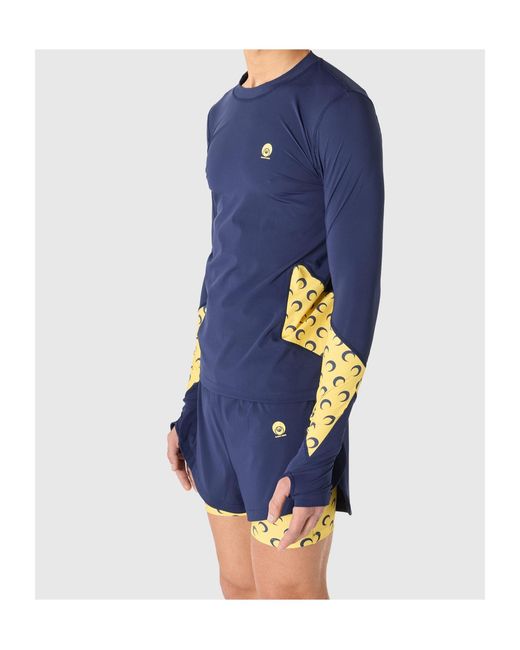 MARINE SERRE Blue Moon Print Shorts for men