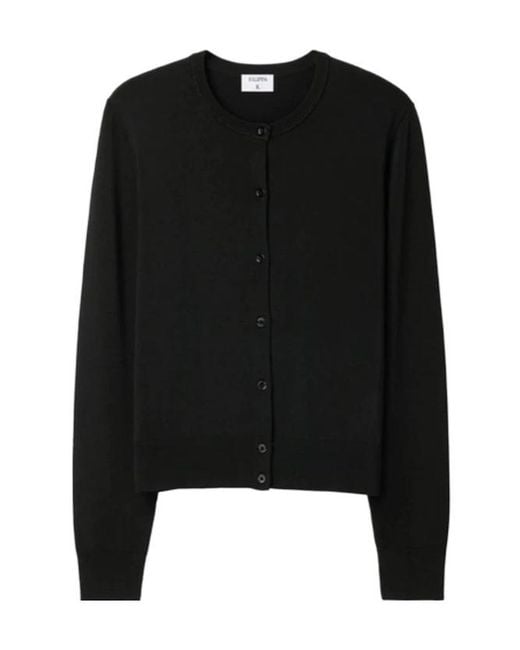 Filippa K Black Glossy Buttoned Cardigan