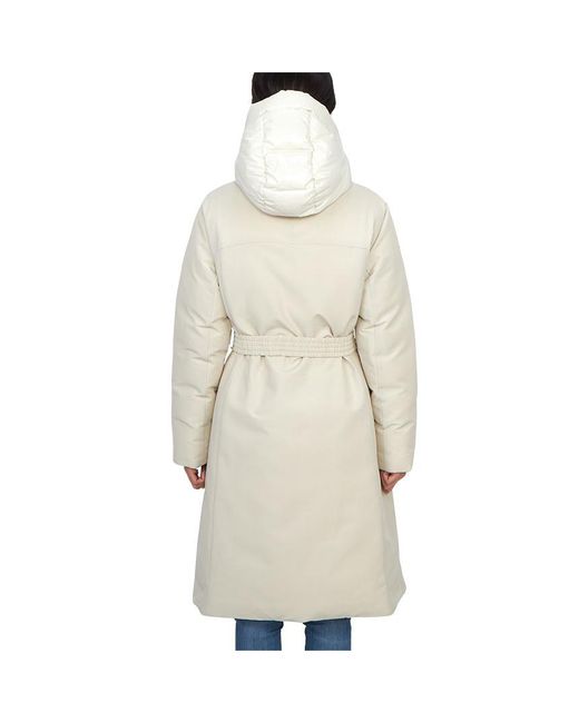 Duvetica Natural Long-Sleeved Hooded Down Jacket