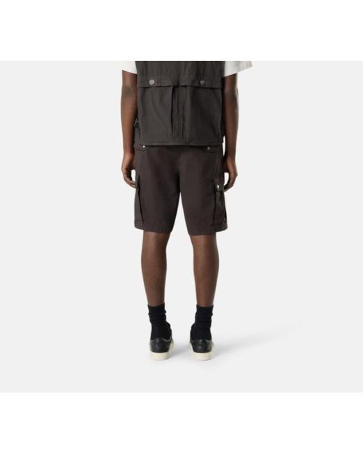 Stone Island Black Cargo Bermuda Shorts for men