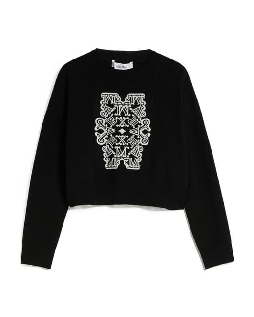 Max Mara Black Wool Short Sweater