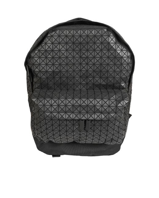 Issey Miyake Gray Geometric-Pattern Backpack for men