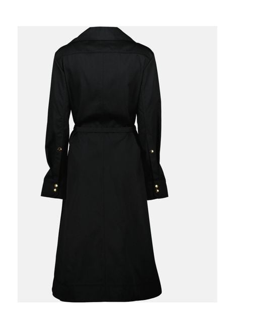 Patou Black Collared Button-Up Dress