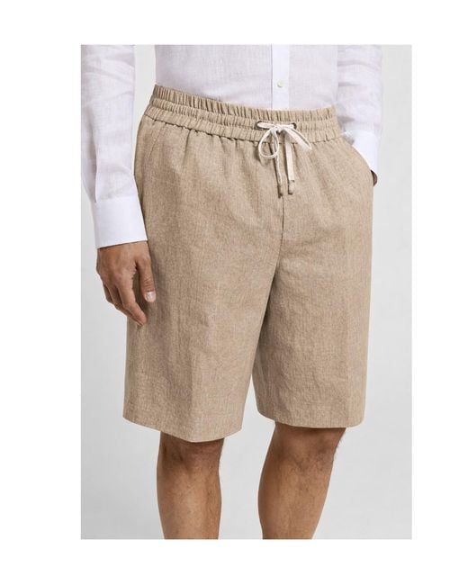Peserico Natural Drawstring Shorts for men