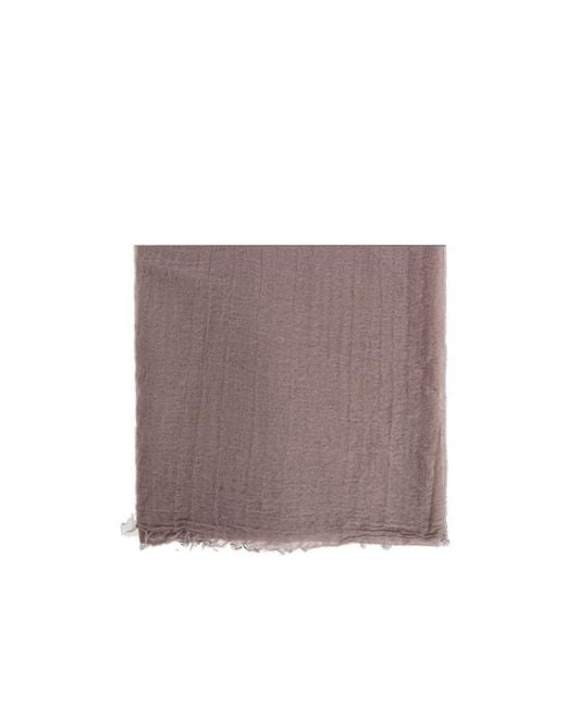 Rick Owens Purple Solid Color Scarf