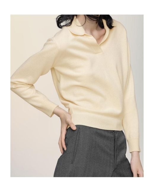 Maison Margiela White V-Neck Knitted Jumper