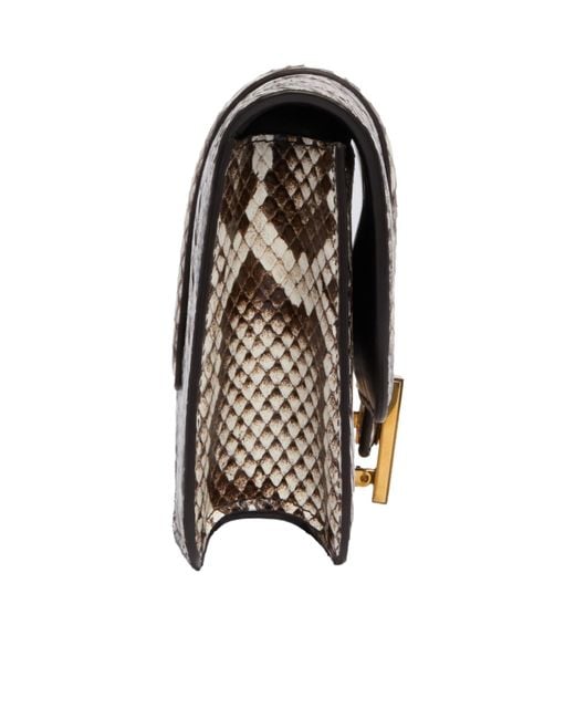 Khaite Gray Animal-Print Clutch