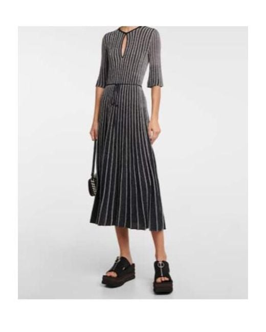 Stella McCartney Gray Knit Midi Dress