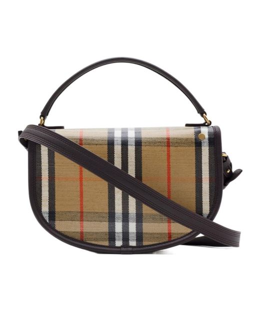 Burberry Black Highlands Checked Crossbody Bag