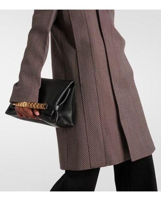 Victoria Beckham Gray Tailored Virgin Wool Coat