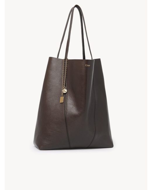 Chloé Brown Chloé Large Spin Tote Bag