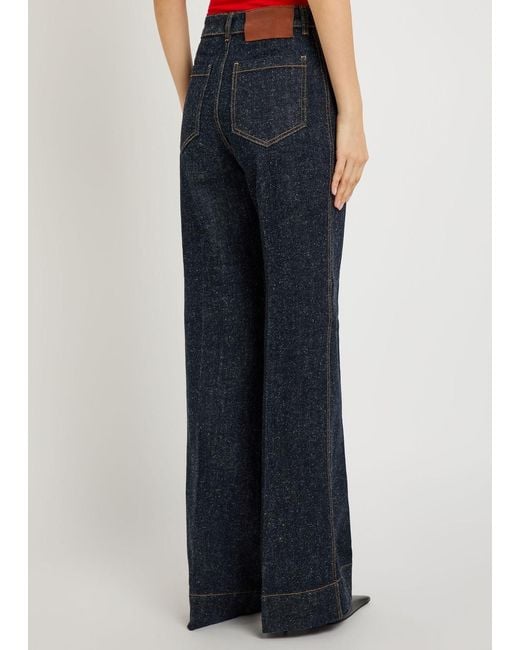 Victoria Beckham Blue Alina Flared-Leg Jeans