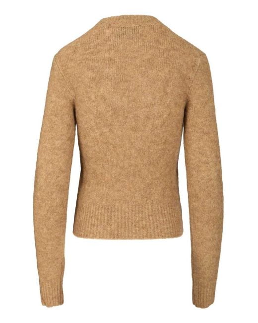 AMI Natural Round-Neck Sweater