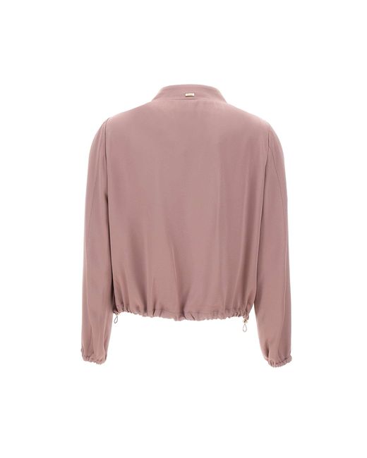 Herno Pink Zipped Drawstring Hem Jacket