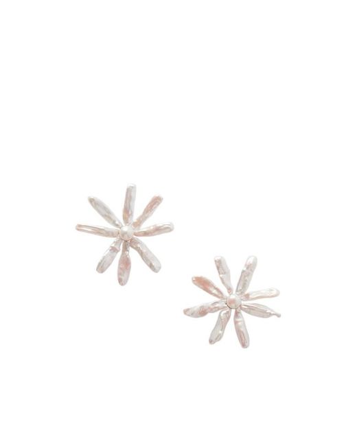 Simone Rocha White Tone Pearl Earrings