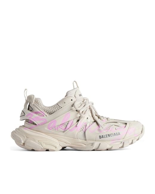 Balenciaga Pink Track Signature Sneaker