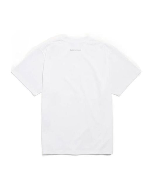 Balenciaga White Bodies Medium Fit Crewneck T-Shirt for men