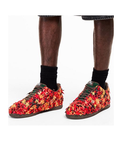 Nike Red Colorful Leaf Casual Shoes for men