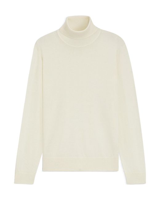 Boss White X Beckham Rollneck Cashmere Sweater for men