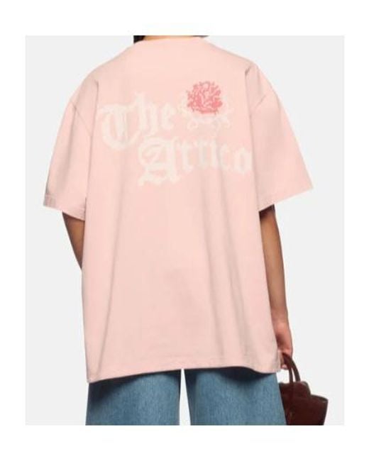 The Attico Pink The Cross Stitch Printed T-Shirt