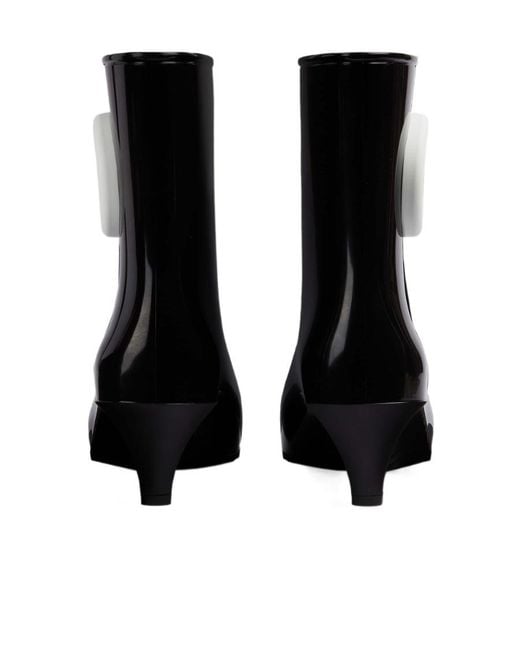 Gucci Black Interlocking G Rubber Bootie