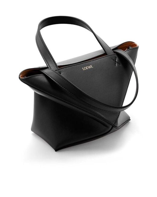 Loewe Black Mini Puzzle Fold Tote Bag