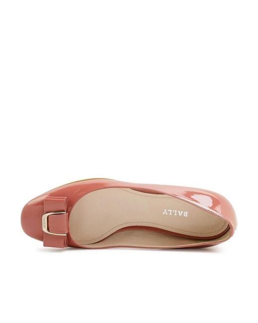 Bally Pink Bow Design Flat Shoes