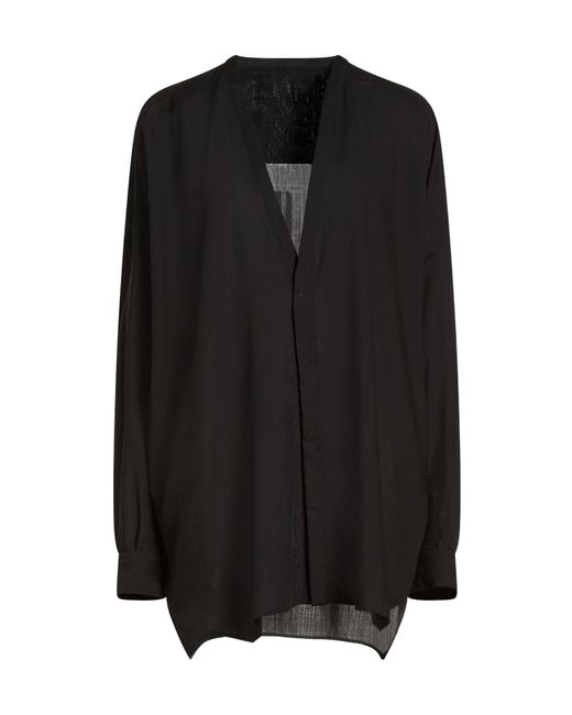 Rick Owens Black Solid Colour Shirts
