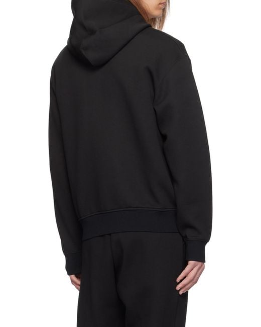 Mackage Black Long-Sleeved Hooded Sweatshirt for men