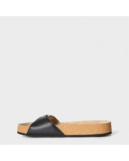 Balenciaga Brown Logo Detail Slippers