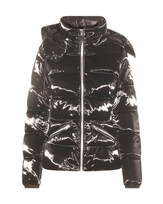 Mackage Black Madalynglo Glossy Hooded Down Jacket