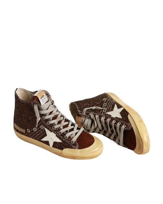 Golden Goose Deluxe Brand Brown Francy High-Top Sneakers