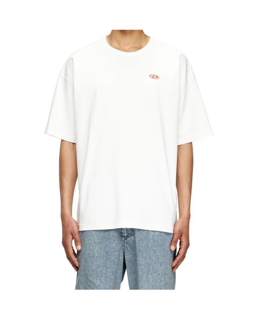 DIESEL White T-Boxt-T6 T-Shirt for men