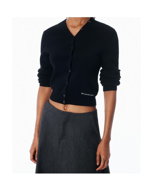 Alexander Wang Blue Wool Blend Cardigan