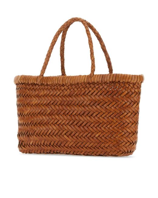 Dragon Diffusion Brown Flat Gora Mini Tote Bag