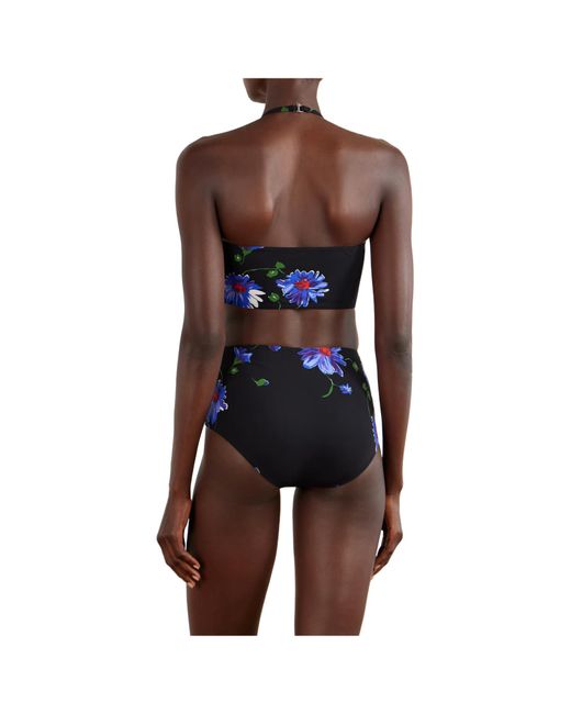 Alaïa Blue Floral-Print Swimsuit