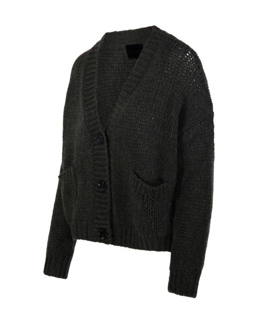 Roberto Collina Black Front-Pockets Cardigan