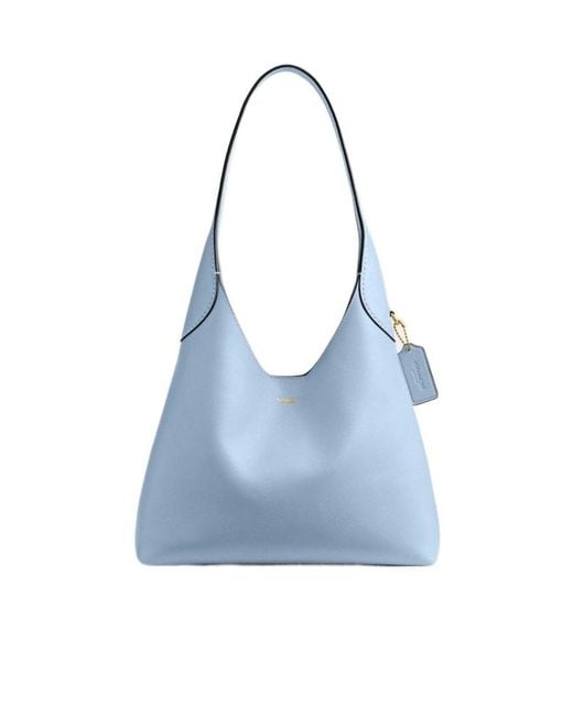 COACH Blue Brooklyn 28 Logo Detailed Shoulder Bag