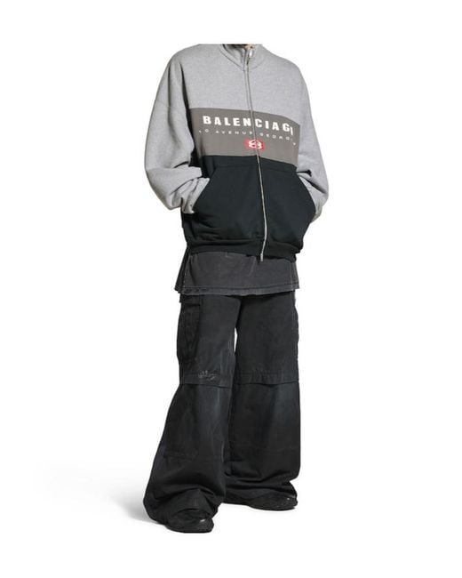 Balenciaga Gray Unity Sport Zip-Up Jacket for men