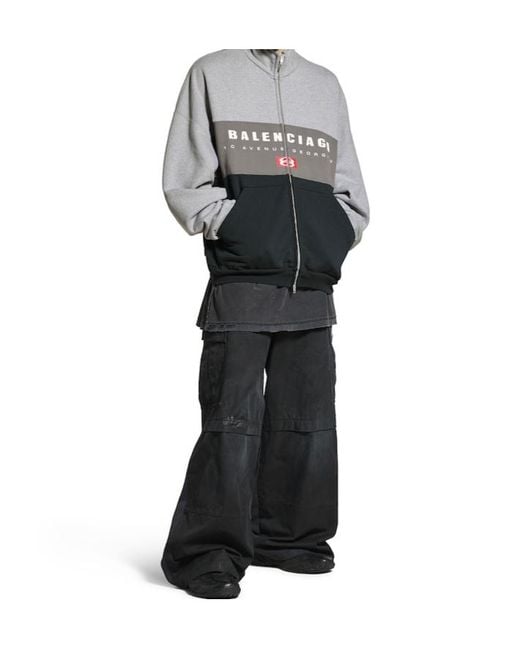 Balenciaga Gray Unity Sport Zip-Up Jacket for men