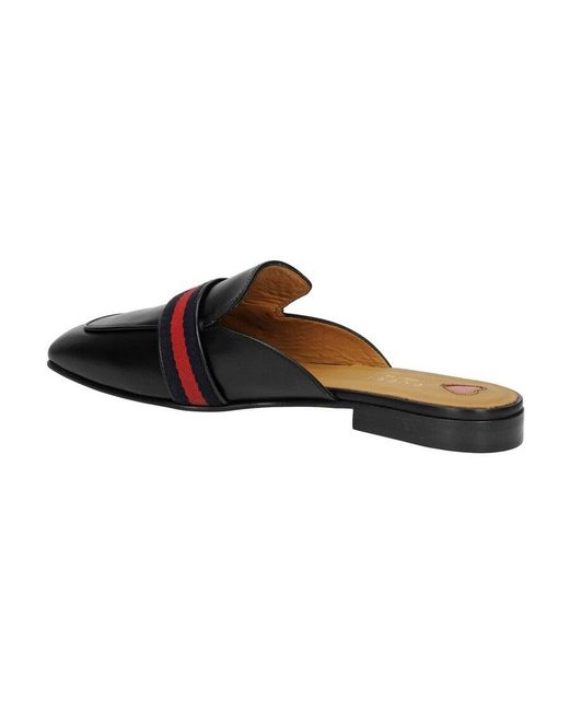 Gucci Square Toe Muller Shoes in Black | Lyst