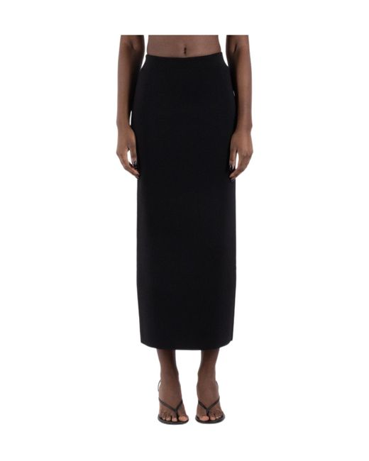 Max Mara Black High Waist Long Skirt