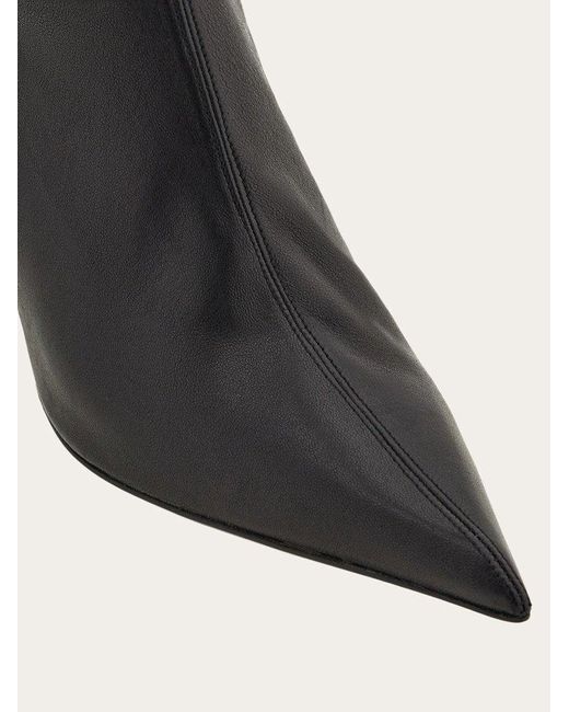 Ferragamo Black High Nappa Stretch Boot