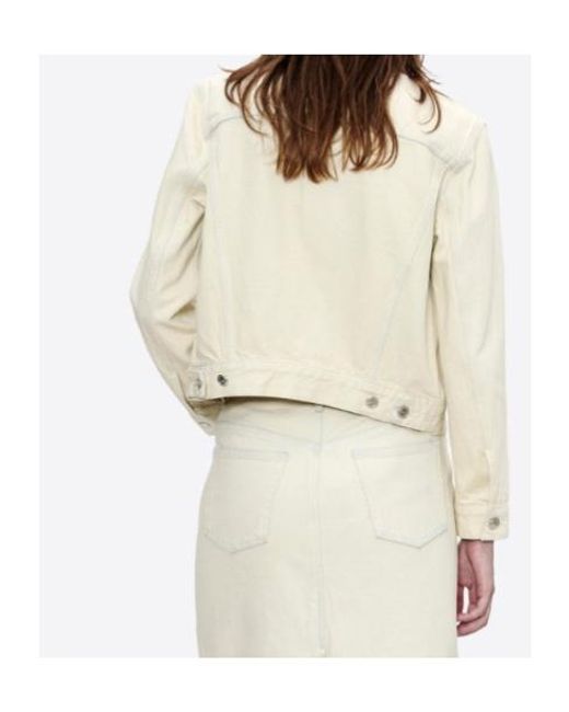 A.P.C. White Buttoned Denim Jacket