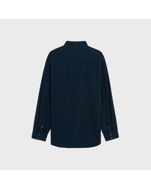 Céline Blue Relaxed Shirt for men