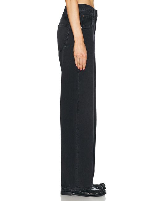 Agolde Black Five-Pocket Denim Trousers