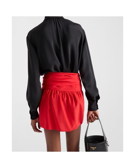 Prada Black Marocain Shirt
