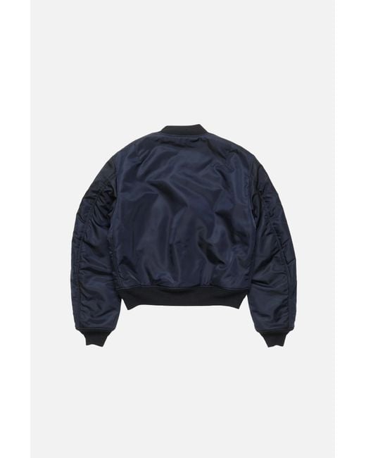 Acne Blue Nylon Bomber Jacket for men
